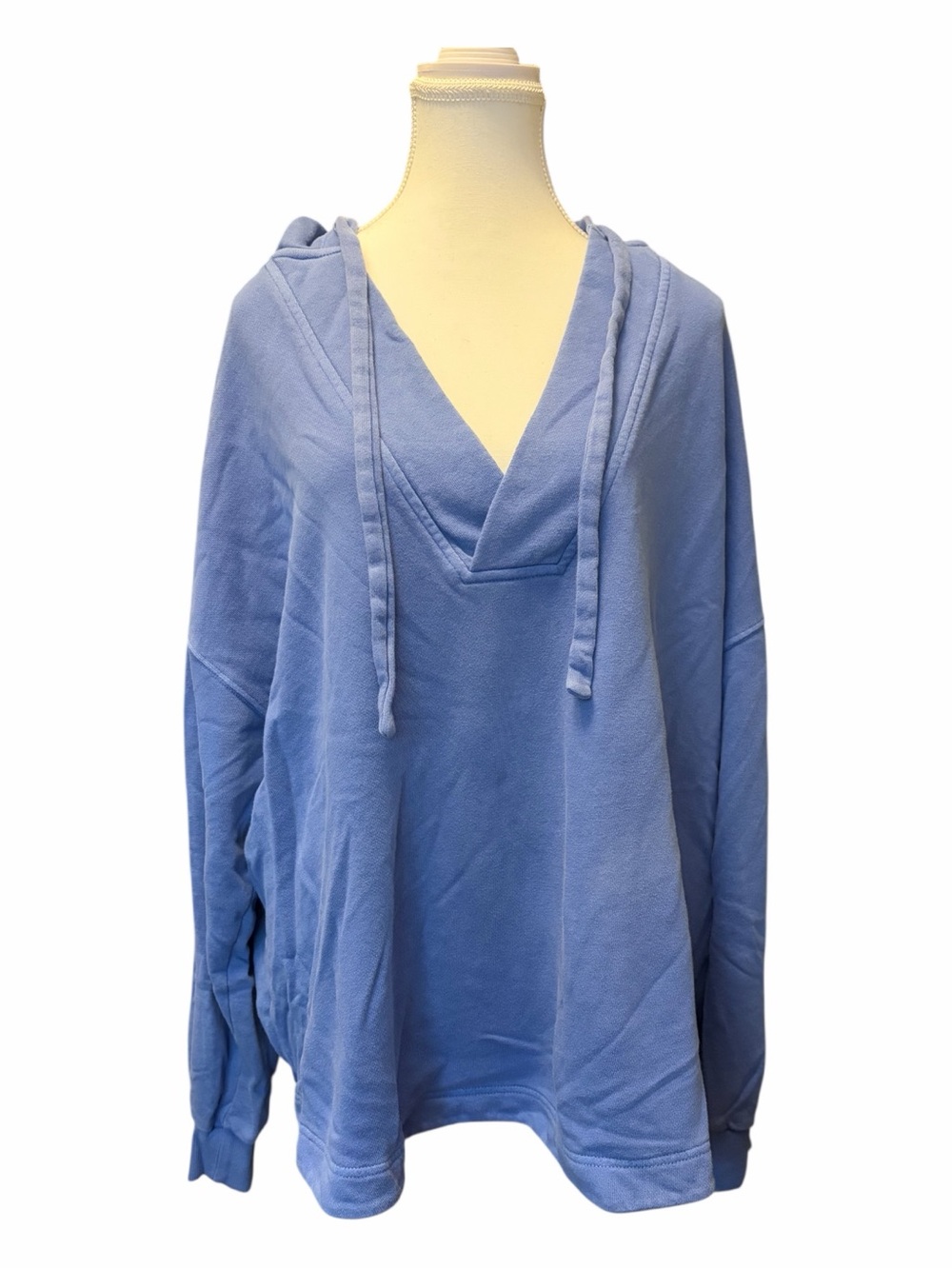 Relaxed V-Neck Tunic Hoodie